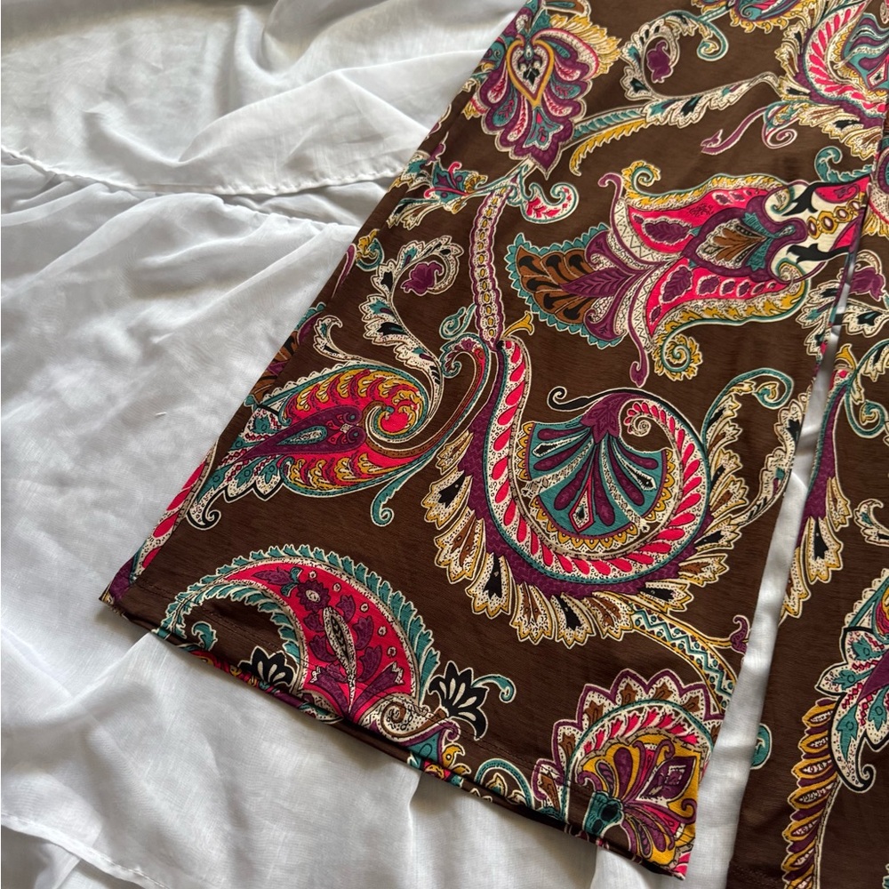 2 B Together Paisley Print Palazzo Pants - Picture 9 of 10